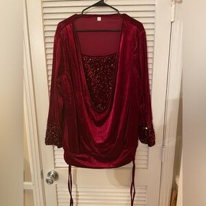 New with tags woman’s 1x  Holiday sequins velor today